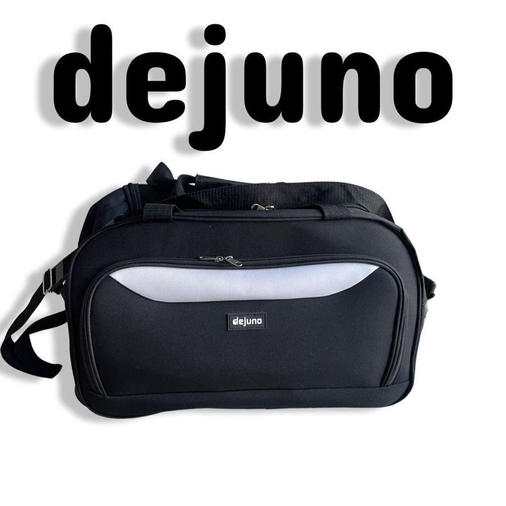 DEJUNO Rolling Duffle bag, w/ telescoping handle & adjustable shoulder strap